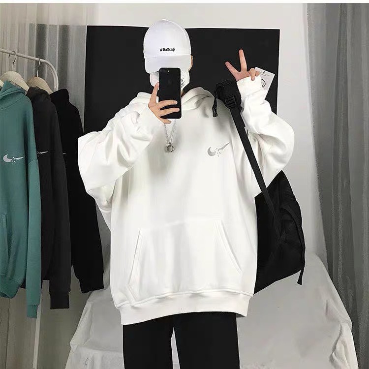 Áo hoodie nam nữ  phản quang form rộng tay bồng phong cách hàn quốc áo hoodie nỉ bông form rộng cực đẹp YiiL HD06