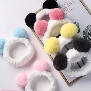 Băng Đô Tai Gấu Vải Nhung Mềm Mại Siêu Cute