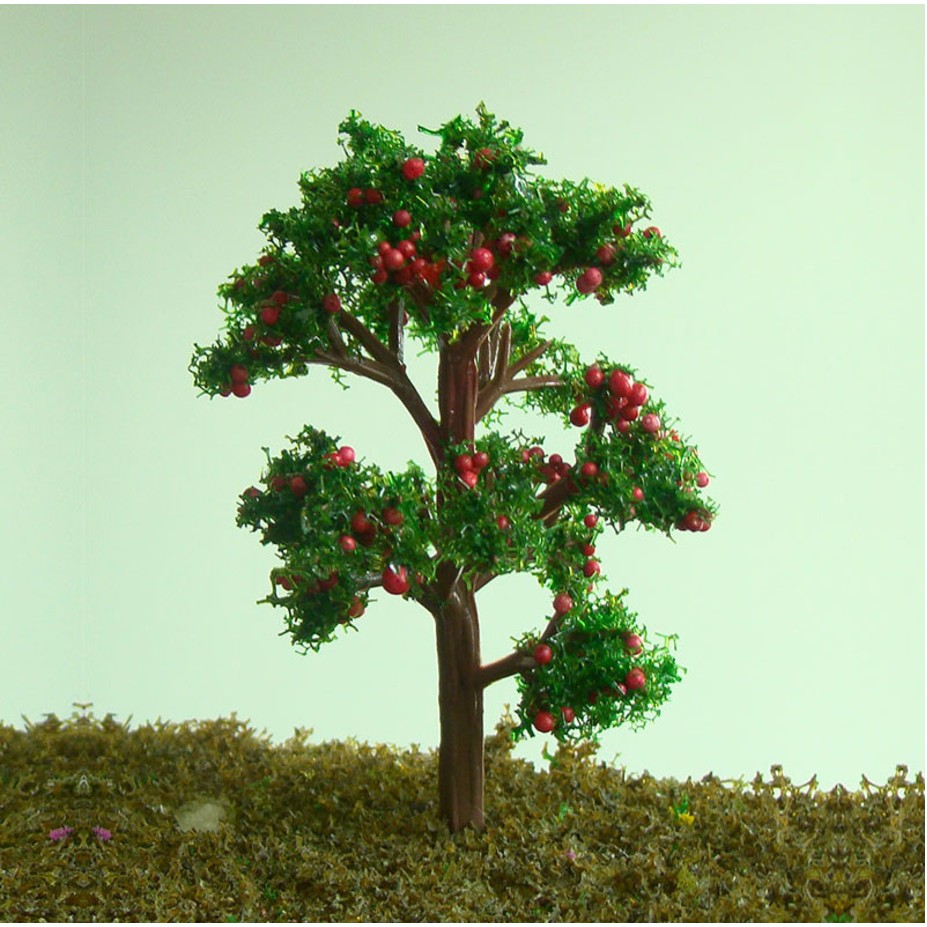 Mô hình cây táo đỏ để trang trí nhà búp bê, bonsai, miniatures(TREE-05)