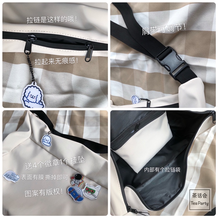 Túi đeo chéo vải thời trang unisex , túi vải mang đi học , đi chơi phong cách hàn quốc TV028