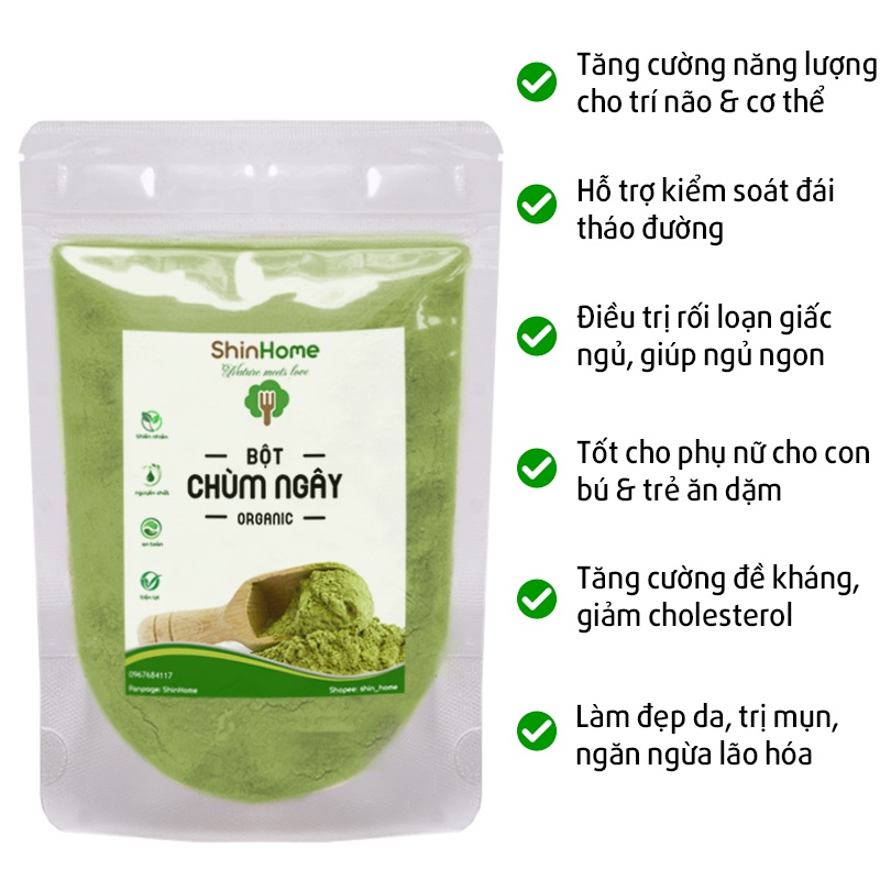 Bột chùm ngây sấy lạnh ShinHome - 100g - cam kết tự nhiên, an toàn