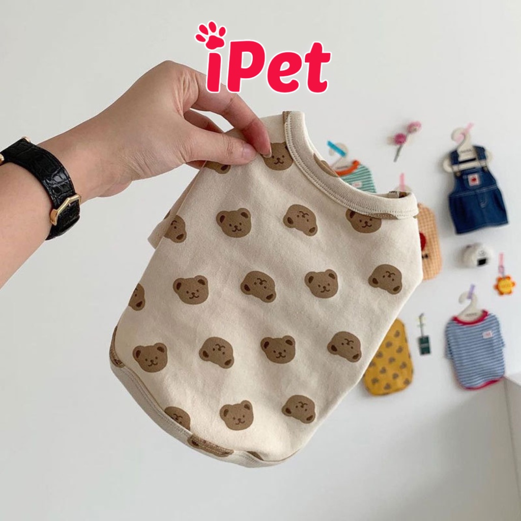 Áo Thun Nỉ Hình Gấu Brown Dễ Thương Cho Thú Cưng Chó Mèo - iPet Shop