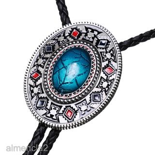 [Almencla2] Vintage Nam Bolo Cà vạt Tây Nam Bộ lạc Ấn Độ Trung tâm Ngọc lam Bola Tie