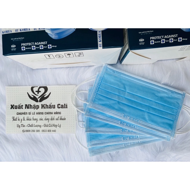 [HCM]Giá xưởng sỉ 1 thùng 50 hộp khẩu trang y tế 4 lớp kháng khuẩn 4uk tiêu chuẩn Hàn Quốc (50 cái/hộp)
