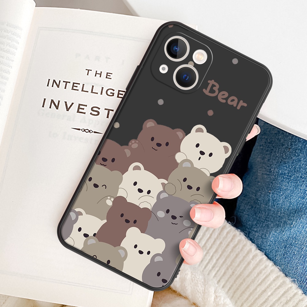 Ốp Điện Thoại Dẻo Họa Tiết Hoạt Hình Chú Gấu Dễ Thương Cho Realme 3 5 Pro Q OPPO F9 Pro R9 F1 F3 R9S Plus A8 A31 A83 A7X #H250