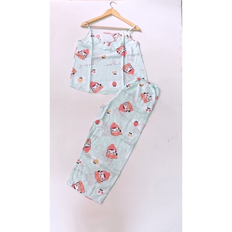 Bộ tole 2 dây quần dài ống rộng 48-68kg