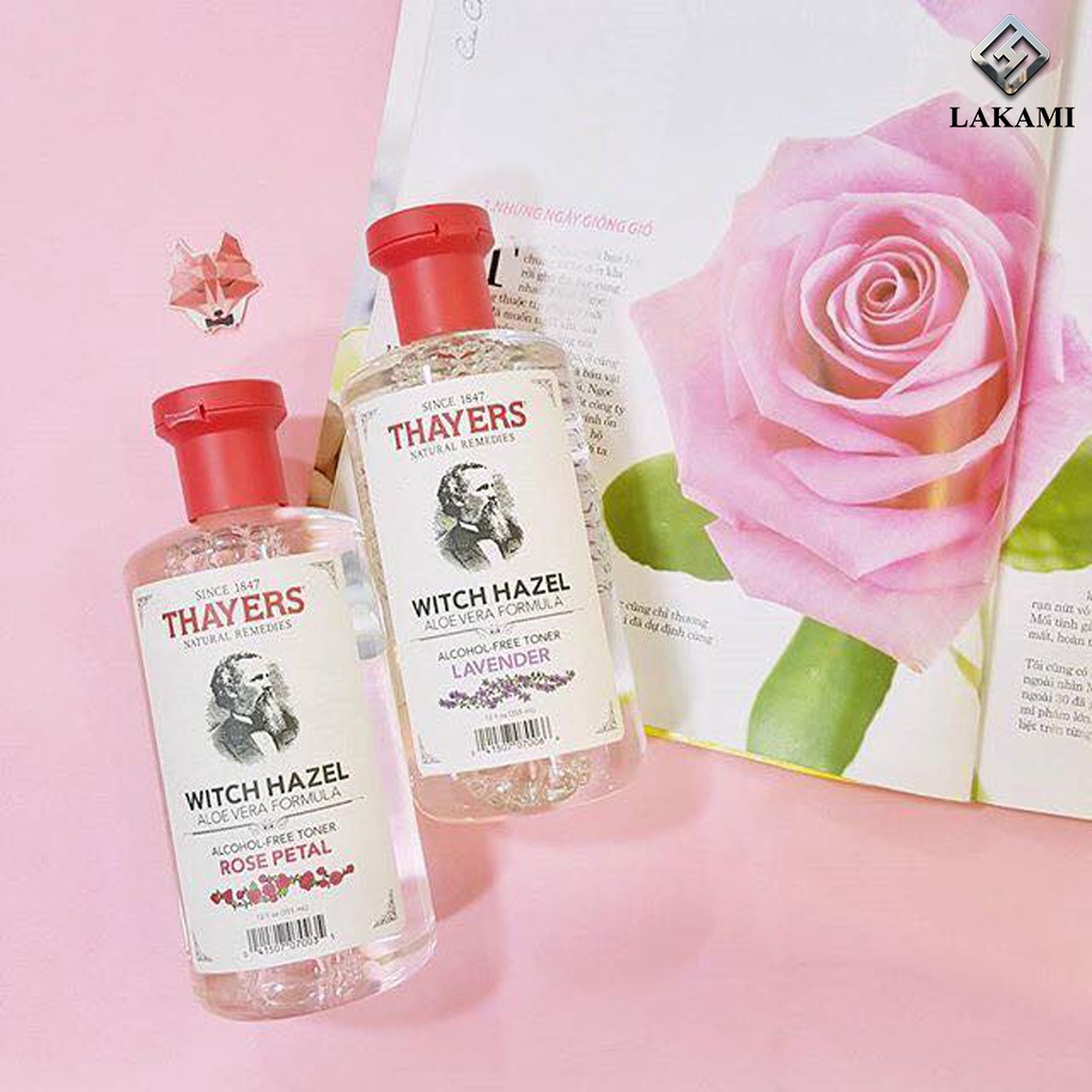 Nước Hoa Hồng Không Cồn Toner Thayers Witch Hazel cho từng loại da 355ml