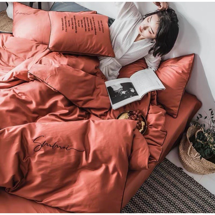 Bộ chăn ga gối lụa Cotton Tencel 40S nhập khẩu VIE Home cao cấp nhiều kích thước nệm M6,M8