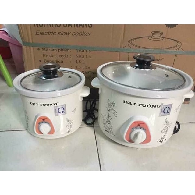 Nồi Kho Cá, Thịt / Hầm Cháo Chậm đa năng Đạt Tường 1.5L - 2.5L Chính Hãng