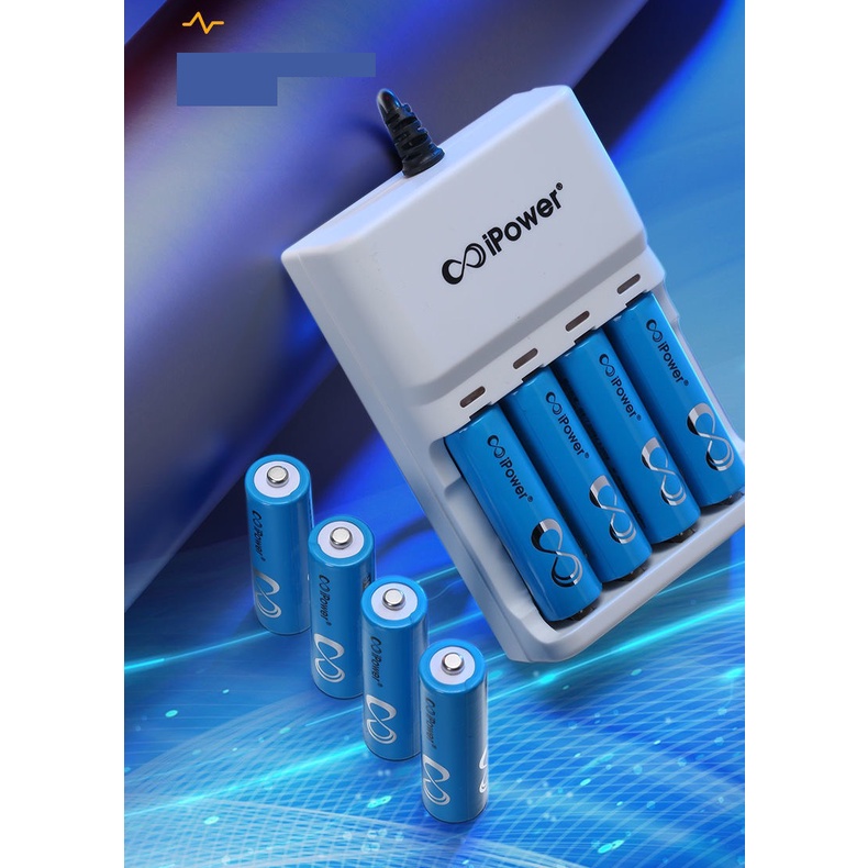 Pin sạc IPOWER AA AAA, Sạc pin chính hãng IPOWER, BẢO HÀNH 1 NĂM | Mic không dây, máy ảnh, điều khiển, ( Pin 1.2V )