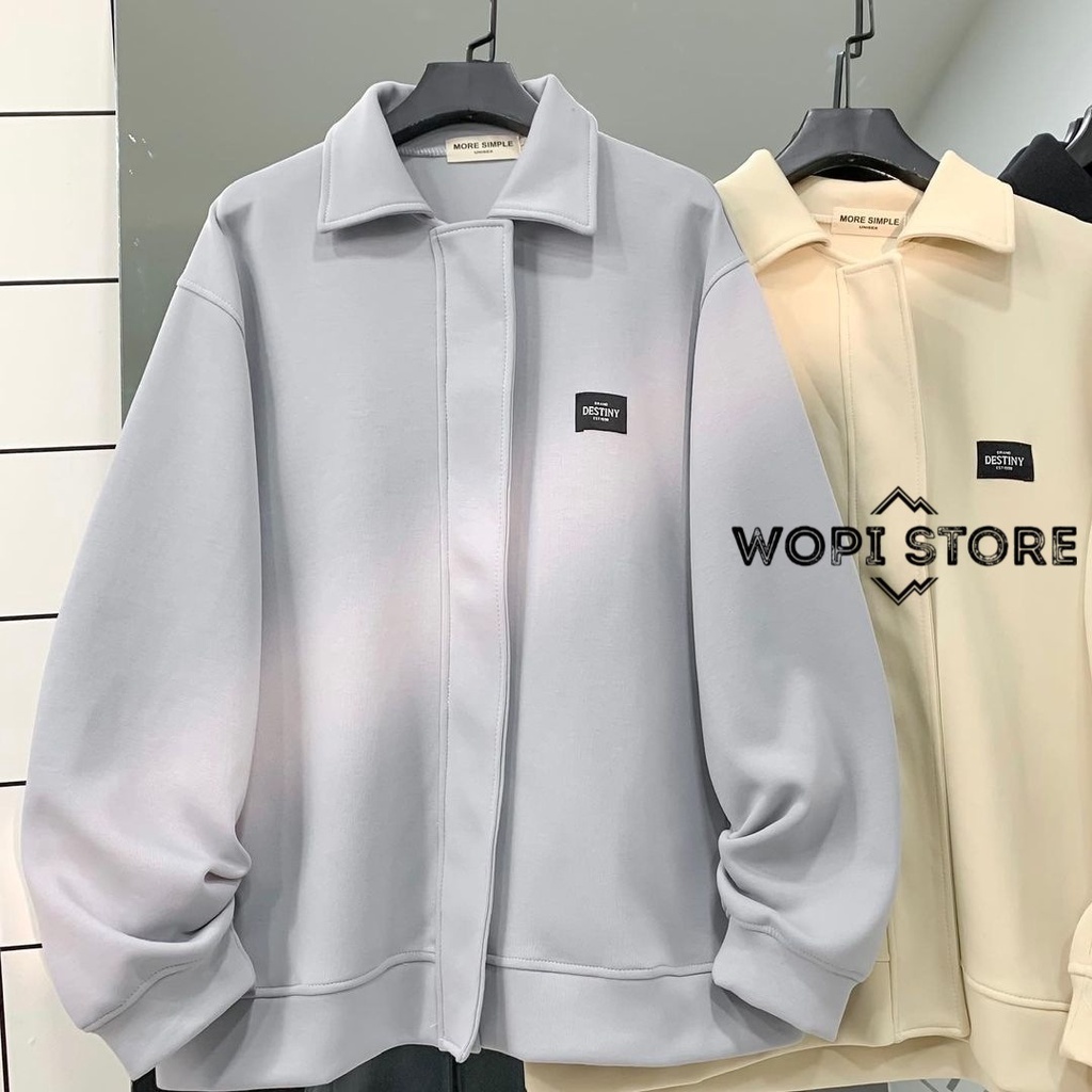 Áo Khoác JACKET DESTINY Tay Dài Vải Nỉ Picigen Form Rộng Ulzzang Unisex