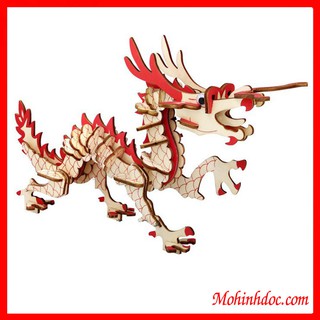 Đồ chơi lắp ráp gỗ 3D Mô hình Con Rồng Laser
