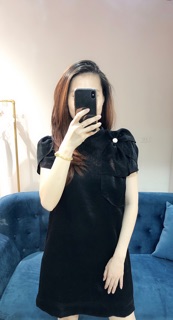Đầm nơ đính đá