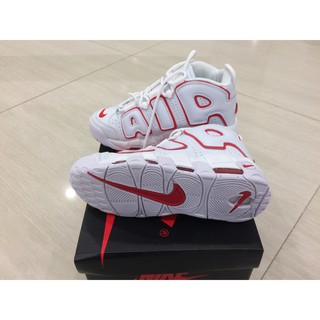 Giày Thể Thao NIKE AIR MORE UPTEMPO White Red Trắng Chữ Trắng Viền Đỏ