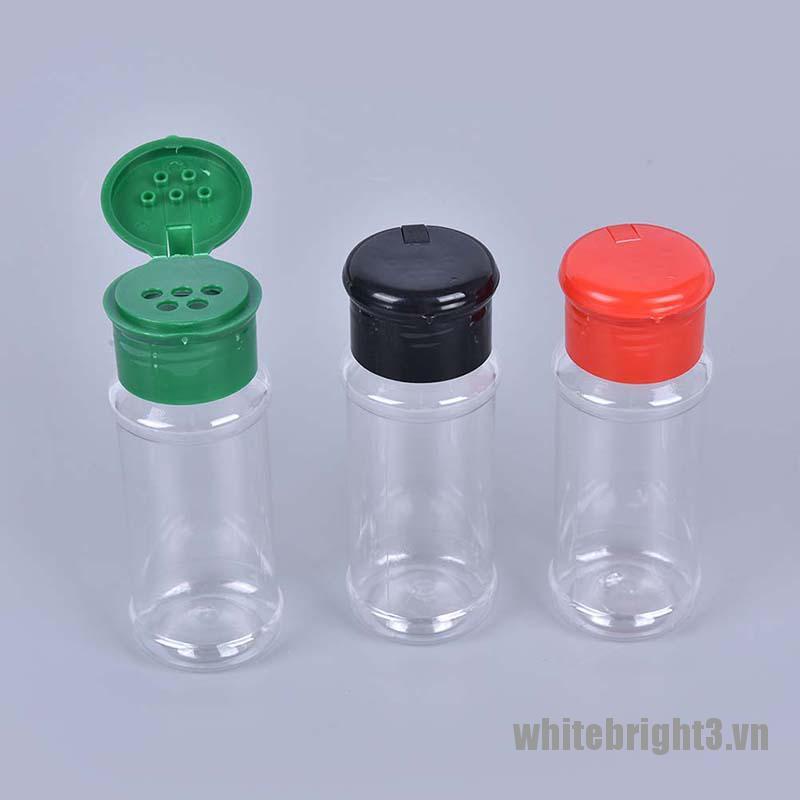 Bộ 5 Lọ Nhựa Đựng Gia Vị Màu Trắng