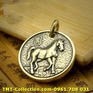 Mặt Đồng Xu Đồng Hình Con Ngựa; tiền lì xì độc lạ cho bạn bè và người thân-TMT Collection-SP002436
