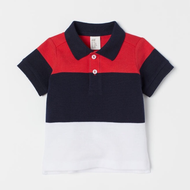Polo kẻ xanh đỏ