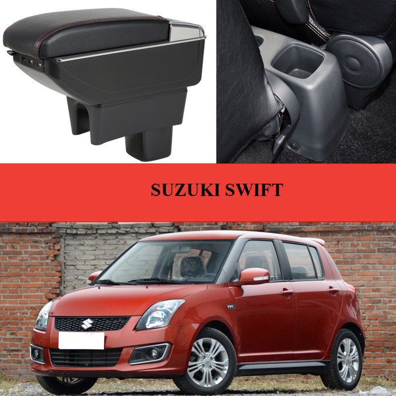 Hộp tỳ tay xe ô tô Suzuki Swift - Tích hợp 7 cổng USB