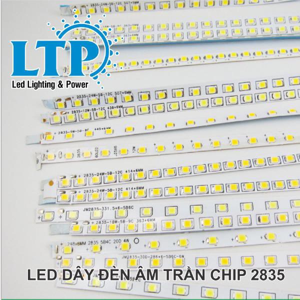 Dây Led Đèn Âm Trần Siêu Mỏng Chip 2835 loại tròn - Ánh Sáng Vàng / Trắng  Bảo Hành 06 Tháng Tại LTP