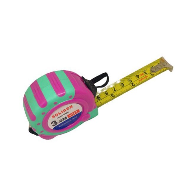 THƯỚC CUỘN 3M SOLIGEN, dụng cụ đo lường dây rút 3 met, đồ nghề thợ công trình, measuring tape 10ft 3 meter 10 feet xịn