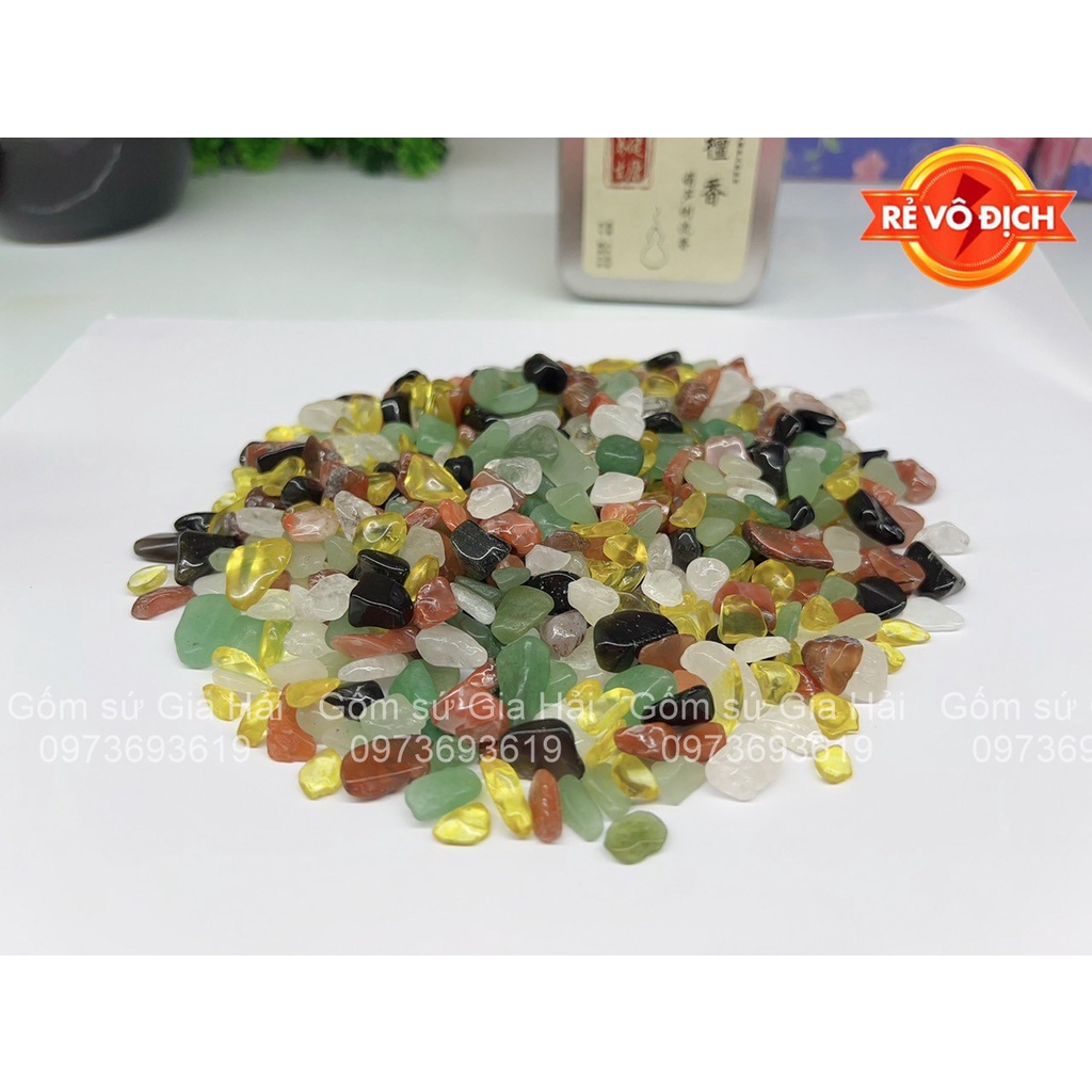 Vụn đá trang trí nhiều màu 20 hạt