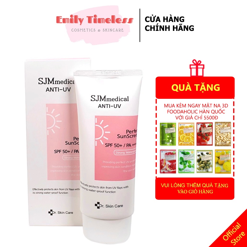 Kem Chống Nắng Kháng Nước SJMmedical Anti-UV Perfect Suncream SPF50+/PA++++ 60g