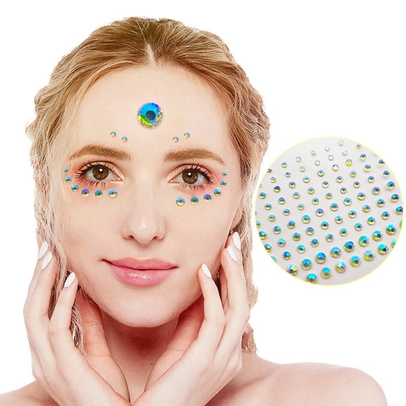 Miếng Dán Trang Trí Móng Tay/ Cơ Thể Nhiều Màu Sắc Đính Đá Và Ngọc Trai Thời Trang