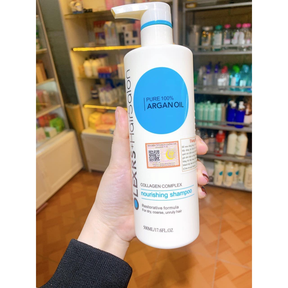 Cặp Dầu Gội Xả Olexrs Argan Oil Collagen 960ml Ngăn Ngừa Tóc Gàu, Khô Xơ, Hư Tổn. Kích Thích Mọc Tóc.Hàng Chính Hãng