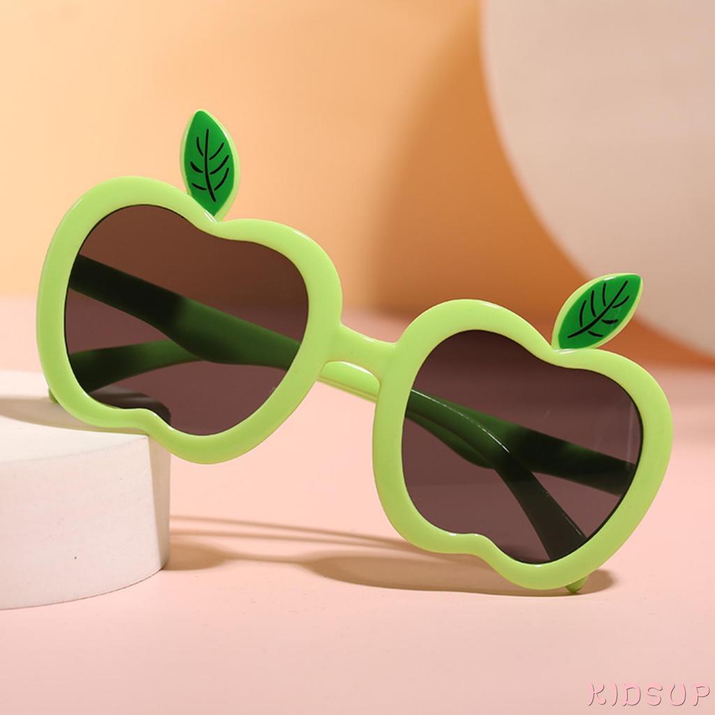 KIDSUP-Kids Party Sunglasses, Apple Shaped UV400 Dark Glasses for Girls, Boys