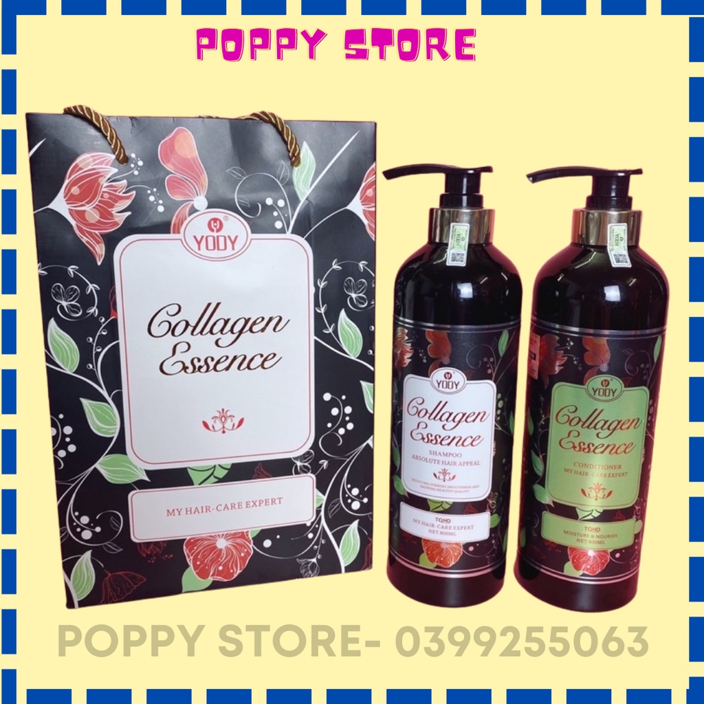 Dầu Gội Cặp Colagen Essence Yody Phục Hồi Và Kích Thích Mọc Tóc 800MLx2