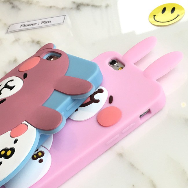 ốp lưng silicon hình thỏ dễ thương cho iphone 6/6s/i7+/ i8 + | BigBuy360 - bigbuy360.vn