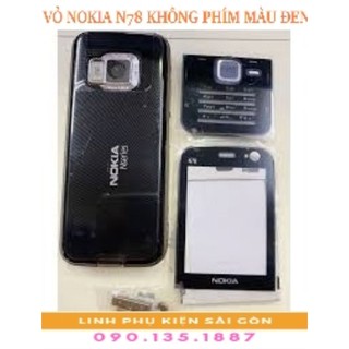 Vỏ nokia n78 không phím màu đen