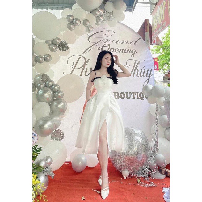 [Hàng Có sẵn] Đầm dự tiệc Cúp ngực tùng xẻ xoè form chuẩn cực tôn dáng hàng May 2 lớp  Có Mút Ngực | BigBuy360 - bigbuy360.vn