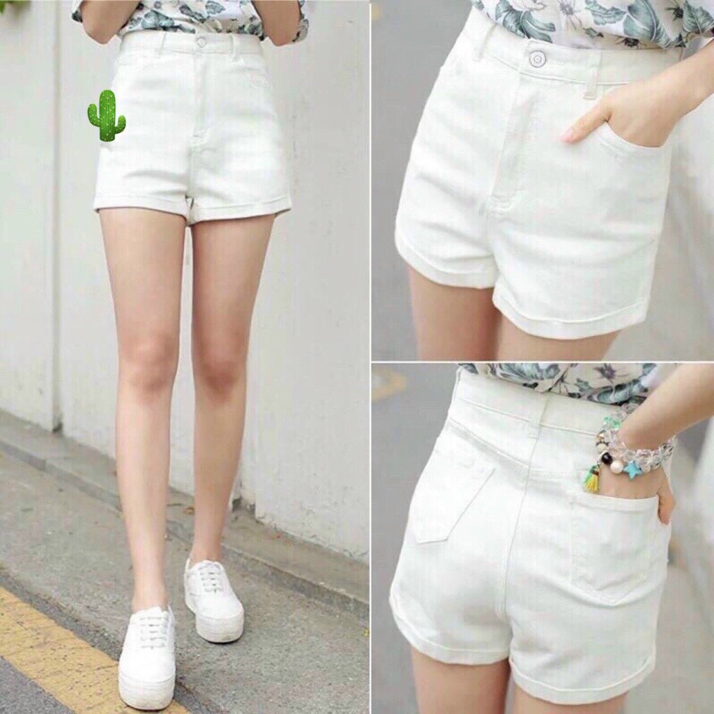 Quần Short Đùi Nữ Kaki  Trơn Không Túi