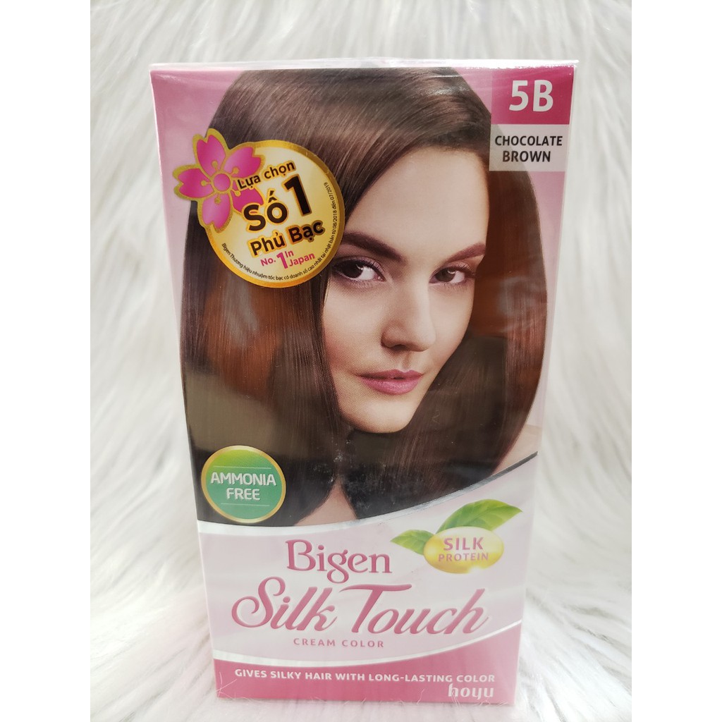 Kem Nhuộm Tóc Bigen Silk Touch #5B Nâu Sôcôla