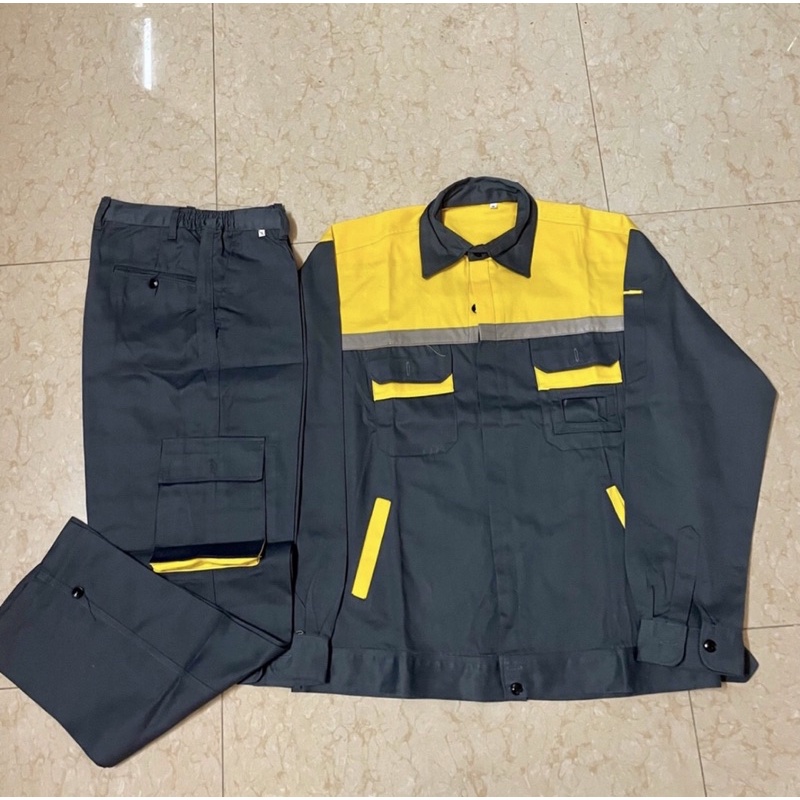 Bộ bảo hộ lao đông công nhân, kĩ sư, chất kaki hàng đẹp HD11