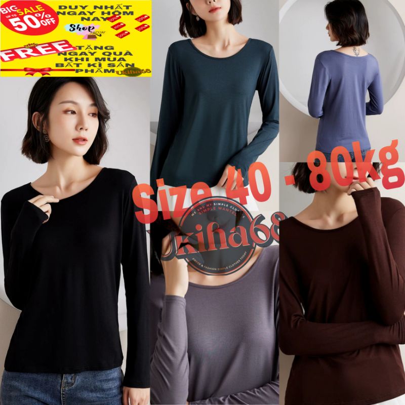 Ukiha68( SALE ) ÁO THUN DÀI TAY CHẤT ĐẸP CHUẨN ÁO PHÔNG TRƠN DÀI TAY VẢI MODAL MỀM MỊN ĐẸP BASIC CÓ BIGSIZE
