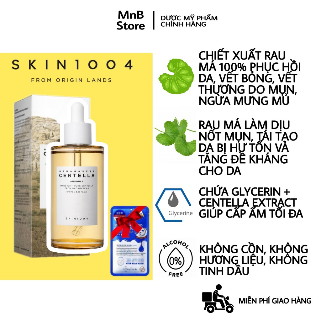 Tinh chất rau má Skin1004 madagascar centella asiatica 100 ampoule phục hồi và làm sáng da 55ml - MnB Store