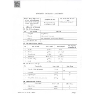 Thực phẩm bổ xung Calories MD