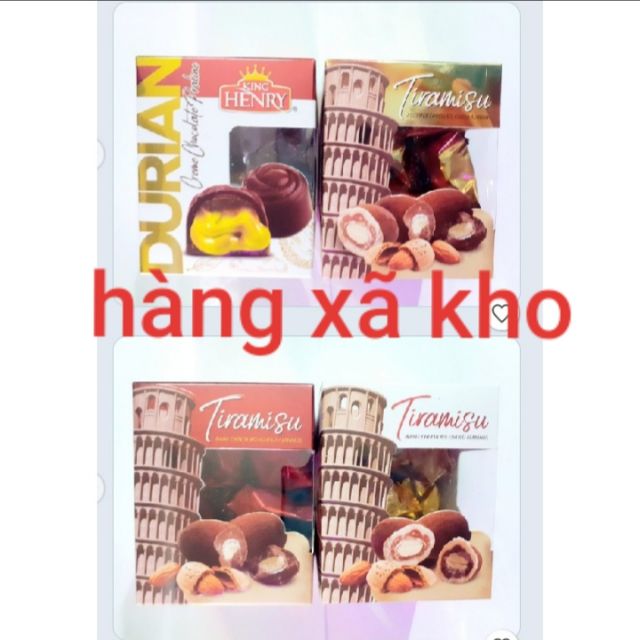 Socola tiramisu king henry 90 gr- hộp có 4 vị, hsd: 4_2024