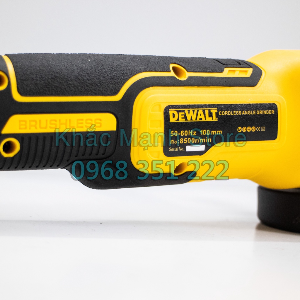 Máy Mài Pin Dewalt 199v Không Chổi Than, (Công Tắc Sườn) Tặng Kèm Bộ Lam Xích