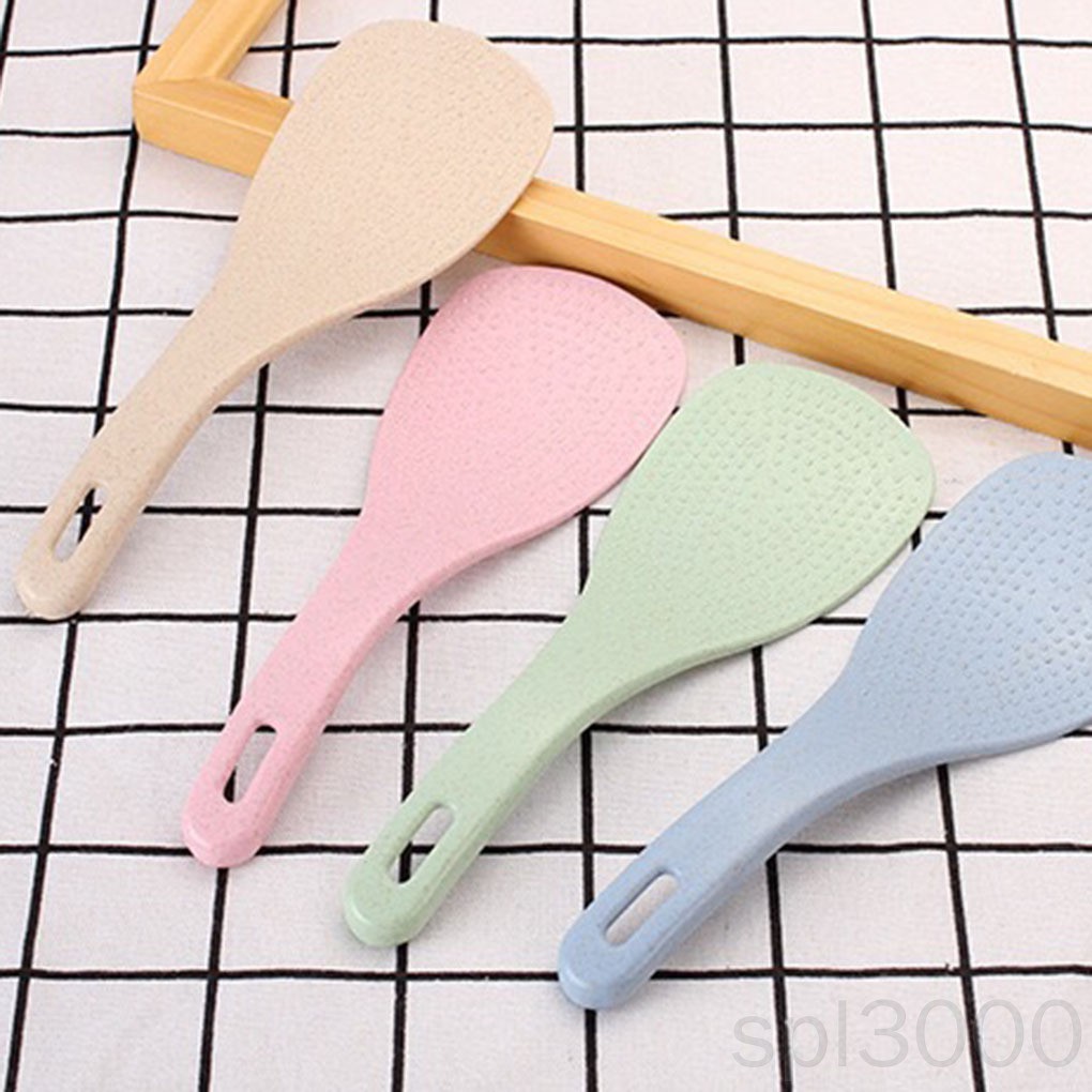 Muỗng xới cơm bằng rơm lúa mì chống dính kích thước lớn cho phòng bếp