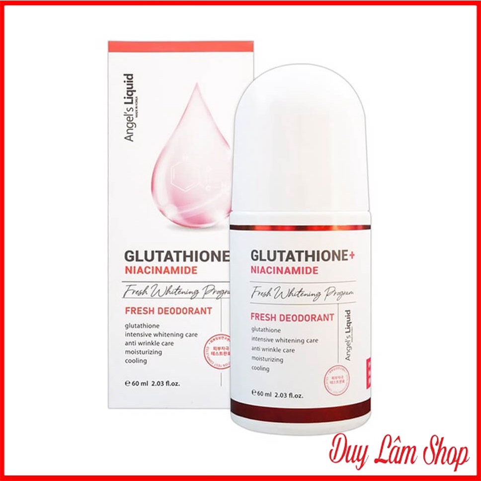 Lăn Khử Mùi Dưỡng Trắng Da Angel's Liquid Glutathione+