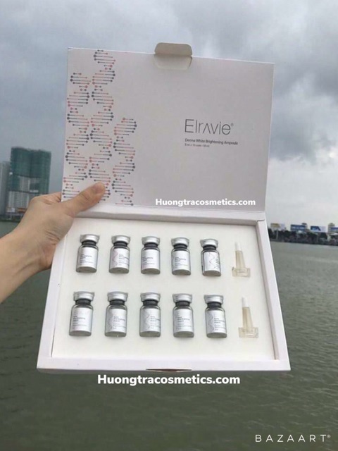 Hộp 10 Serum nâng cơ xóa nhăn và se khích lỗ chân lông ELRAVIE Derma Wrinkle Care Ampoule 5ml