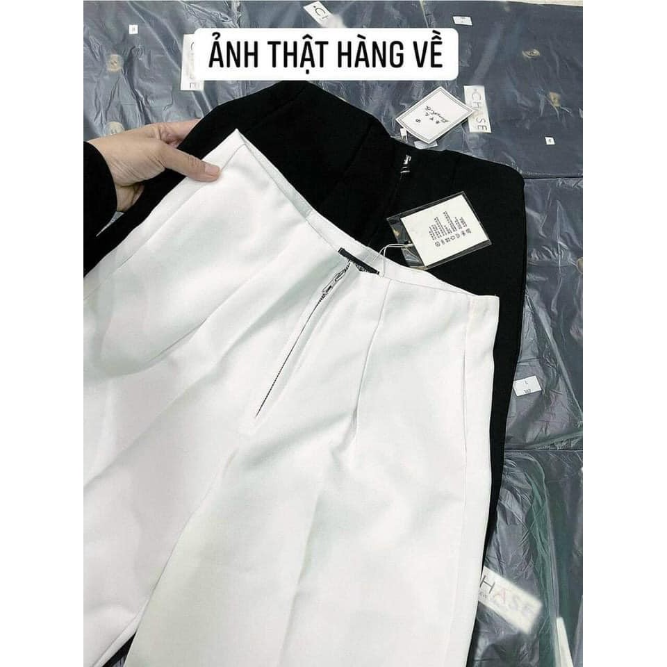 Quần ống rộng cạp cao gen bụng kéo khoá hot 2021 SS116 | BigBuy360 - bigbuy360.vn