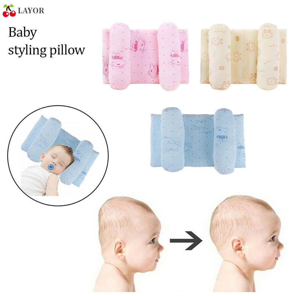 Gối ngủ cố định đầu chống lăn phẳng mềm mại nhiều màu tùy chỉnh cho trẻ sơ sinh