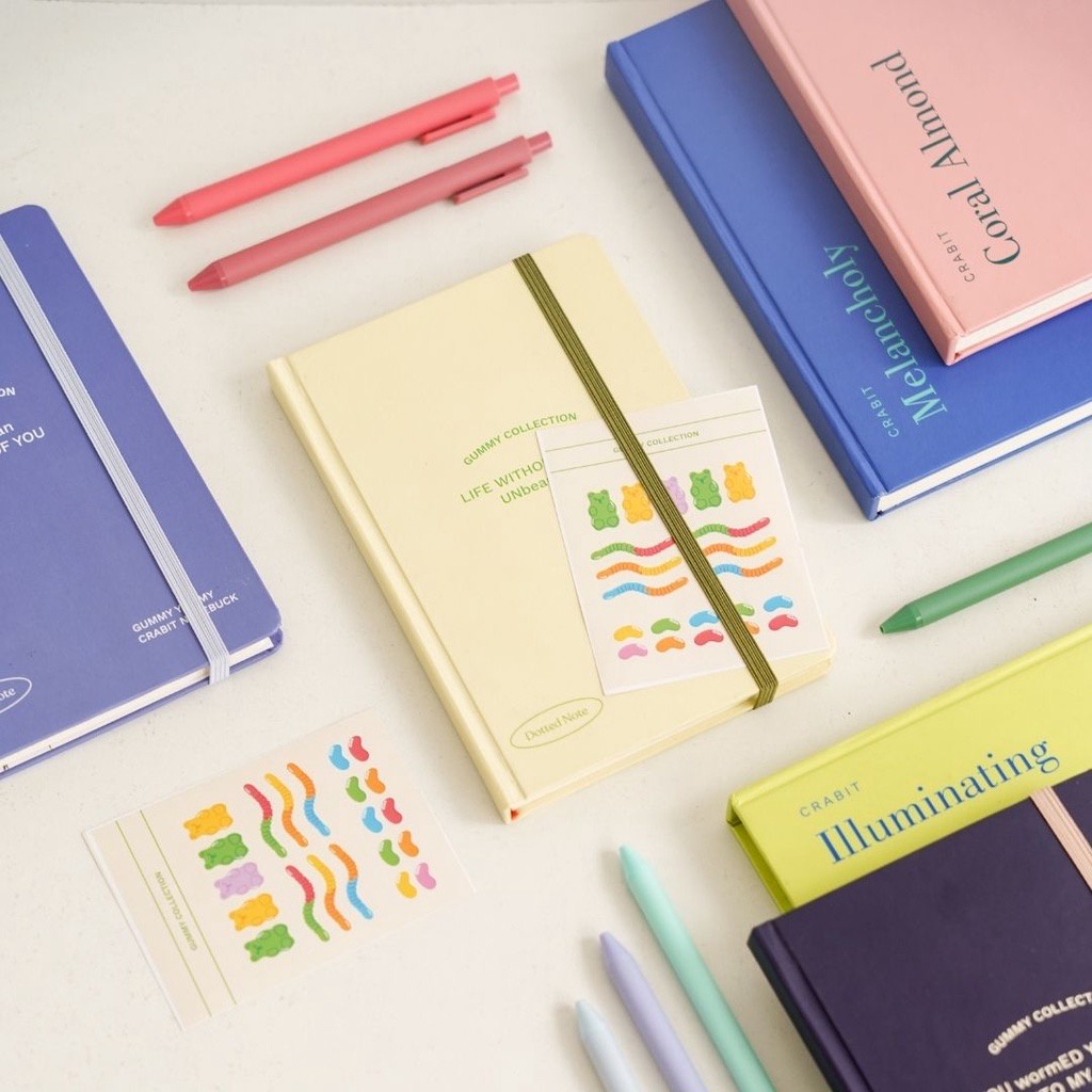 Sổ tay bullet journal Gummy Collection Crabit (tặng sticker)