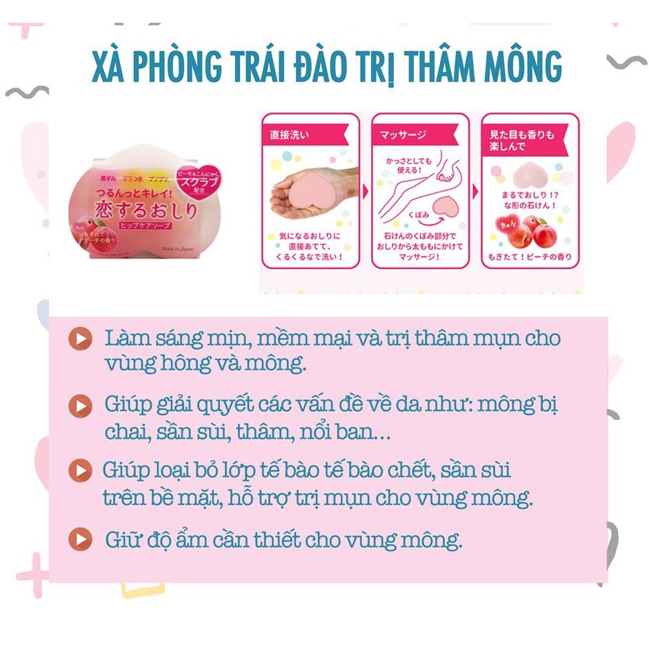 Xà phòng thâm mông Pelican Hip Care Soap của Nhật