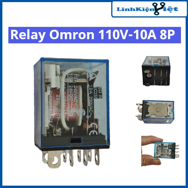 Relay trung gian Omron 110V 10A 8 chân (8P)