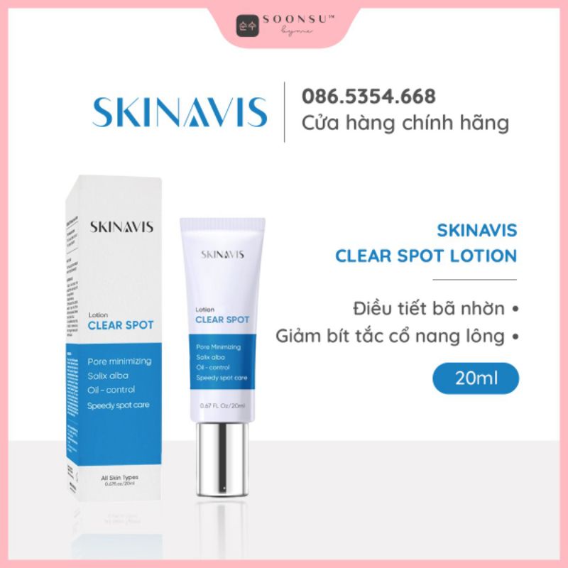 Lotion Kiểm Soát Mụn và Dầu Nhờn - SKINAVIS BHA Clear Spot
